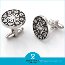 2015 moda cobre Crystal Cufflink com baixo MOQ (BC-0017)